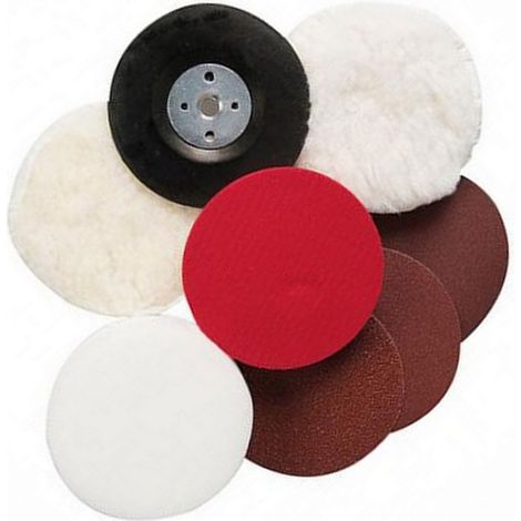 Kit de lustrage poncage polissage de diametre 180 filetage m14
