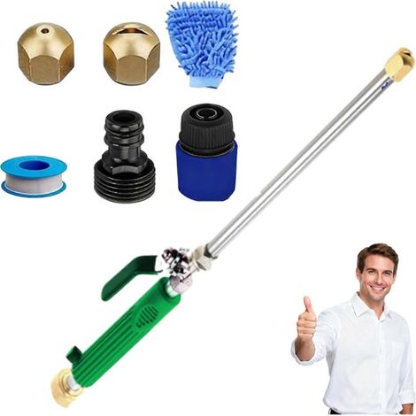 Buse de nettoyage Hydro Blast buse puissante pour nettoyage buse pour tuyau d'arrosage verte compatible PowersWasher (1/5)