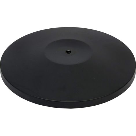 SECURIT - Base per Sistema Barriera Retrattile - Per Bar, Ristoranti, Pub, Negozi - Antigraffio e Protezione Del Pavimento - Acciaio Inox Rivestito - Colore Nero (1/4)