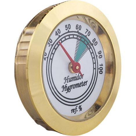 Hygromètre à cadran avec thermomètre, métal/verre, pour cave (1/5)