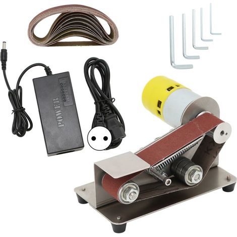 Mini ponceuse à bande électrique bricolage polissage ponceuse affûteuse meuleuse (1/5)