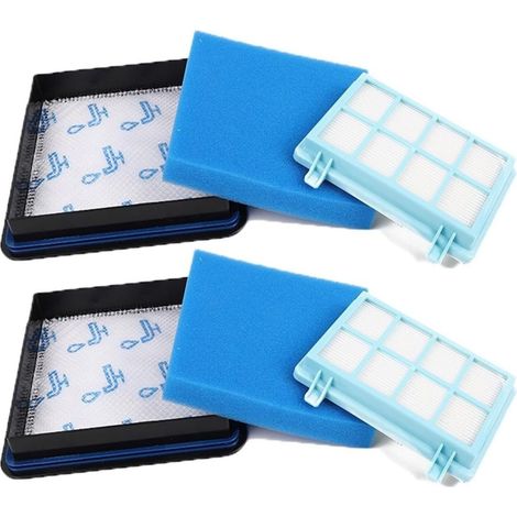 Ersatzfilterset für Staubsauger, FC8010/02 Compact und Active, kompatibel mit Philips FC9550 FC9571 FC9588 FC9328 FC9330 FC9349 FC9350 (Farbe: 2 Sets) (1/5)