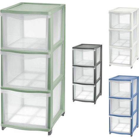 CASSETTIERA 'COVER LINE' colore trasparente/bianco
