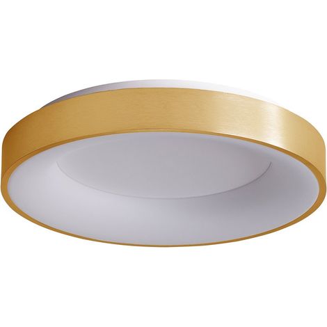 Italux Giulia - Moderne LED Flush Deckenleuchte Gebürstetes Gold, Warmweiß 3000K 2750lm Dimmbar (1/3)
