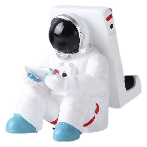 Kreativer Handyhalter aus Kunstharz in Astronautenform, iPad-Handyhalter, hockend (1/4)