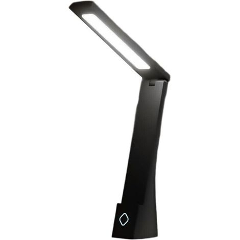 Petite lampe de bureau réglable avec sac de rangement – Lampe de lecture LED – Protection des yeux – Veilleuse pour dortoir – Facile à utiliser – Rechargeable – Lampe de chevet LED réglable, noire (1/4)