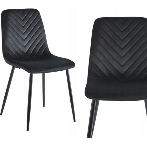 SILLA GLAMOUR TAPIZADA EN TERCIOPELO NEGRO PARA SALÓN/OFICINA K5-FX FURNITEX (1/5)