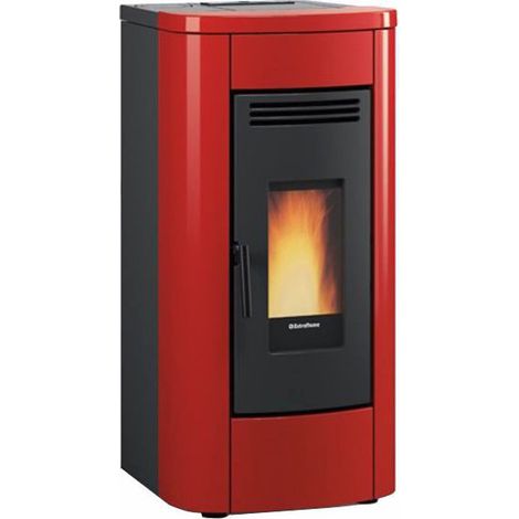 Extraflame – Poêle à granulés canalisable 8 kW – Rendement 92.5 % – Ventilation frontale avec fonction Confort – Évacuation des fumées arrière/supérieure