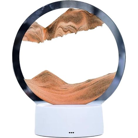 Lampe à sable mouvant 3D sur pied avec lumière, décoration de bureau personnalisée, cadeau idéal pour un anniversaire ou Noël, 20 x 16 cm, 10 cm, pour tables, meubles, chambre (1/5)