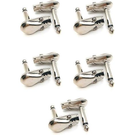 10 fiches mono TS plates coudées 1/4 pouce, jack 6,3 mm pour câbles de haut-parleur et raccordement (1/5)