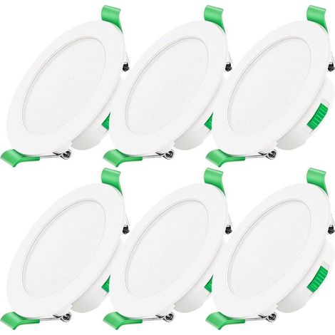 0–7 W dimmbarer LED-Einbaustrahler – IP65 wasserdicht – 600 Lumen Helligkeit – 3000 K/4000 K/6500 K Farbtemperatur – 6er-Pack – Für Badezimmer (1/5)