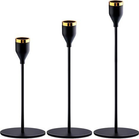 bougeoirs Le Noir pour mariage, différentes tailles 24/28 (1/5)