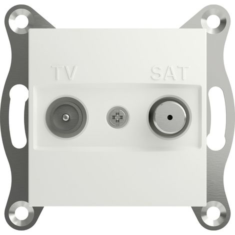 Schneider Electric TV-SAT Durchgangsdose Asfora Weiß (RAL 9003) EPH3470321D 1 St. (1/5)