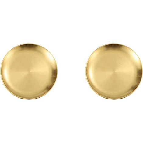2X Assiette Ronde en Acier Inoxydable, Plats de Camping, Antirouille, Assiette de Service Alimentaire Empilable 26 cm
