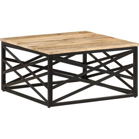 Couchtisch 68 x 68 x 35 cm Massivholz Mango