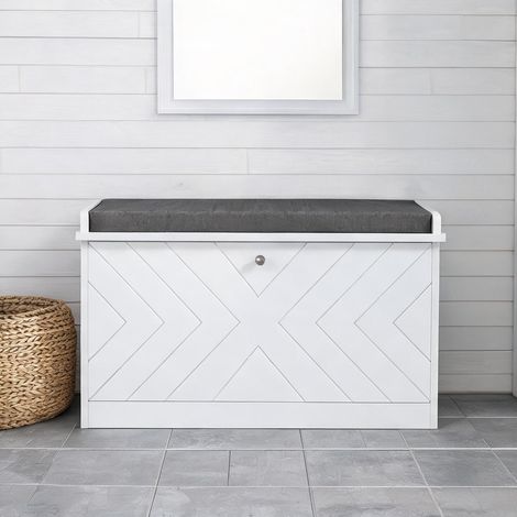 Console bianco en mDF Truciolato 80 x 26 x 44,5 cm (1/5)