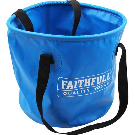 Faithfull Waterproof Collapsible Bucket - Strong, Lightweight & Compact Container with 12L Capacity (1/5)