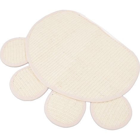 Tapis à griffer en sisal pour chat, forme mignonne, protège les meubles et le sol, idéal pour les chats et chatons. (1/5)