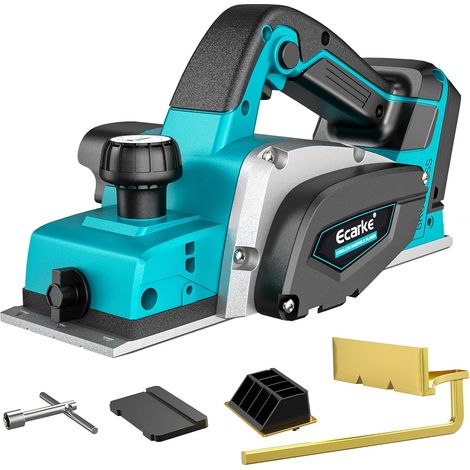 750W Cordless Electric Planer Compatible with 18V Batteries, Brushless Motor, 15000rpm, Width 82mm, Depth 0-2mm, for Wood, Furniture (1/5)