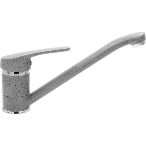 Mitigeur Évier Cuisine Granitan Rox Gris Robinet Rotatif 360° avec Tête Céramique (1/5)