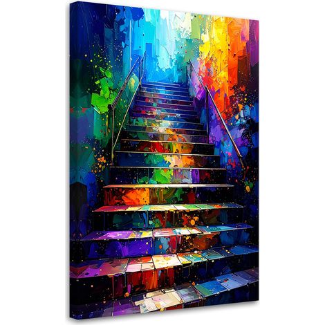 Wandbild Bunte Treppe Abstrakt 40x60 cm (1/5)