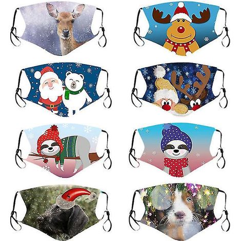 8-teiliges Set Weihnachtsmasken