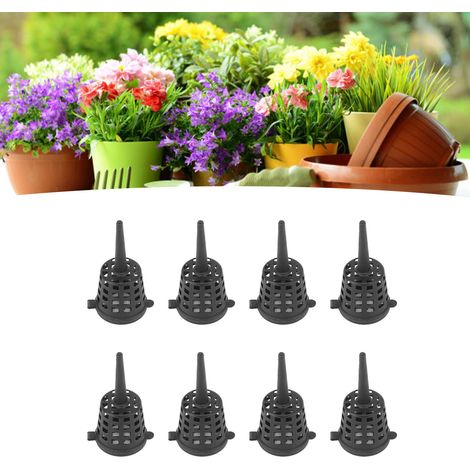 Macetas con tapa, cesta de malla para fertilizante, cesta para bonsáis, juego de 100, plástico portátil para plantas en maceta, orquídeas, suculentas (1/5)