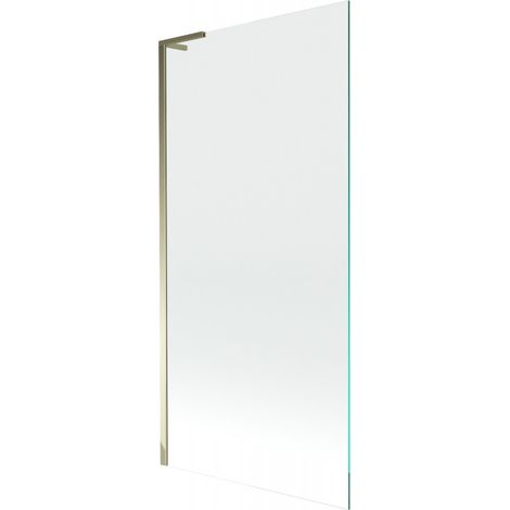 Mexen Next L pannello vasca in vetro a 1 anta 90 x 150 cm, trasparente, oro - 895-090-000-03-00-50 (1/5)