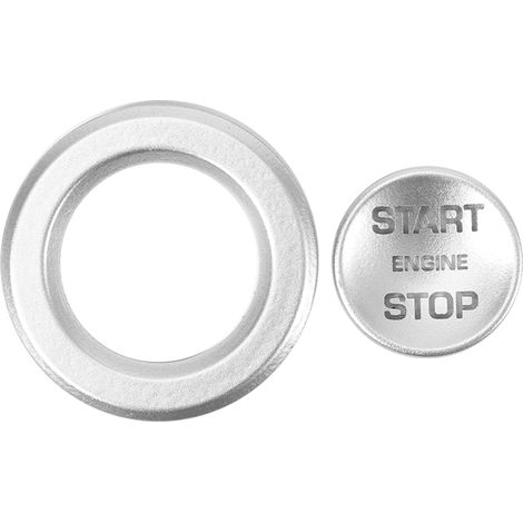 2PCS Anneau Décoratif Cadre Couvercle Bouton Démarrage Moteur pour Land Rover Evoque 2020 (1/3)