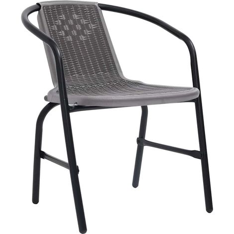 Maison Exclusive - Gartenstühle 6 Stk. Rattan-Optik Kunststoff un (1/5)