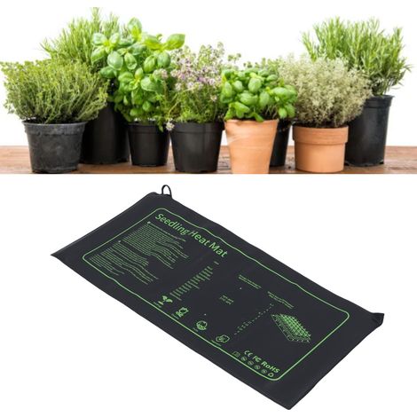 IPX7 PVC-Heizmatte für Pflanzen – Hydroponik-Heizmatte für Gewächshäuser und Anzucht (52,5 x 25 cm), US-Stecker, 120 V (1/5)
