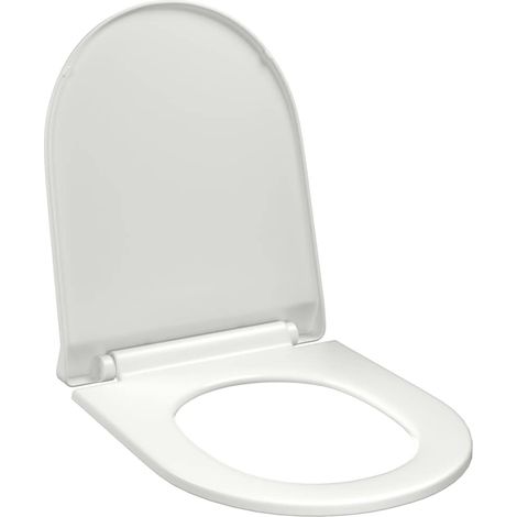Soft-close Toilet Seat with Quick-release Design White vidaXL