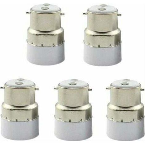 XVX 5er-Pack B22 auf E14 Lampenfassung-Konverter B22-Fassung auf E14 Standard-Lampenfassung-Adapter (1/4)