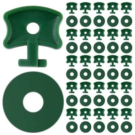 Lot de 100 Clips en plastique pour serre avec rondelles pour sécuriser l'isolation, le filet à bulles sur serre en aluminium, ,vert, 50 clips + 50 rondelles (1/5)