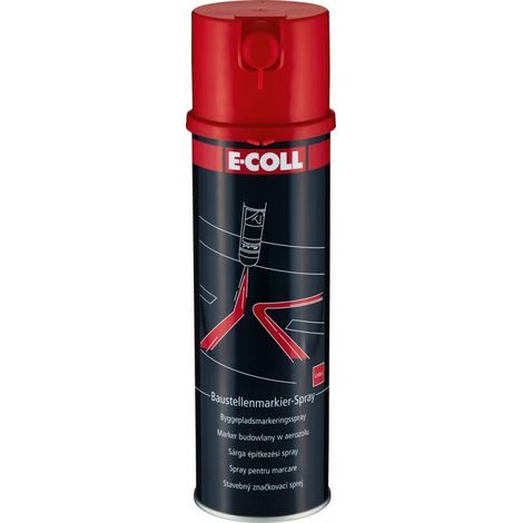 Bombe marquage chantier 500ml rouge E-COLL EE