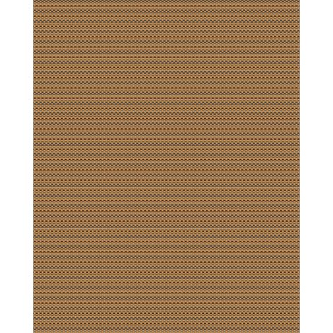 Ton-in-Ton Tapete Profhome BA220086-DI heißgeprägte Vliestapete geprägt mit grafischem Muster und metallischen Akzenten braun schwarz silber 5,33 m2 (1/4)