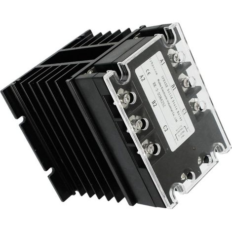 Prise DC 5-32V AC 380V 25A, trois phases SSR, demi-terrelais avec réfrigérant
