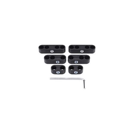 (Black)6pcs Kit Séparateurs de Fil de Bougie d'Allumage de Moteur de 7mm / 8mm Support Fil de Bougie d'Allumage de Moteur (1/5)