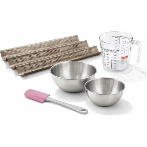 Set de 5 ustensiles de pâtisserie moule à gâteaux bol spatule pâtisserie et verre doseur Zenker Mojave Gold (1/5)