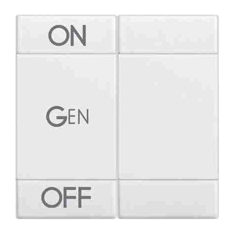 BTIN4911M2AFN Copritasto LivingLight 2 funzioni con serigrafia ON OFF GEN