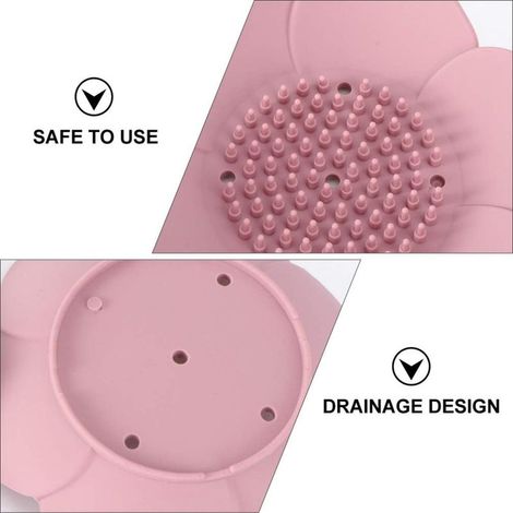 2er-Set Seifenschalen, Seifenhalter aus Silikon, Seifenablage, Schwammhalter, Seifenablage für Bad, Dusche, Küche, Badewanne – Sunny (1/4)