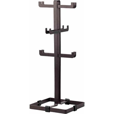 Support à Vin En Métal - Porte-Verres Suspendu - Rangement Bouteilles Et Gobelets - Design Smeedijzer Noir - Pour Cuisine Bar Salon - 38.5x14.5x14.5 Cm (1/5)