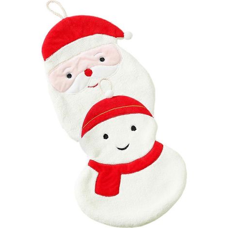 Serviettes de Noël décoratives en polaire corail, compatibles avec la cuisine (lot de 2). (1/5)