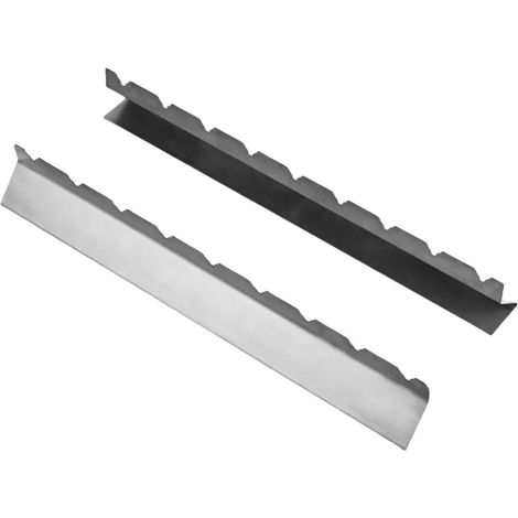 Juego de 2 rejillas de acero inoxidable para brochetas de barbacoa para mantener un espacio óptimo para comidas cocinadas de manera uniforme (9 ranuras) (1/5)