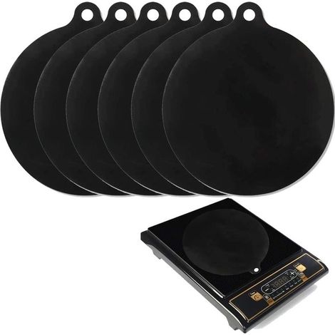 Tapis de protection de plaque à induction électrique 6 pièces, tapis de silicone antidérapant, plaque de cuisson protection contre les rayures, tapis isolé (1/5)