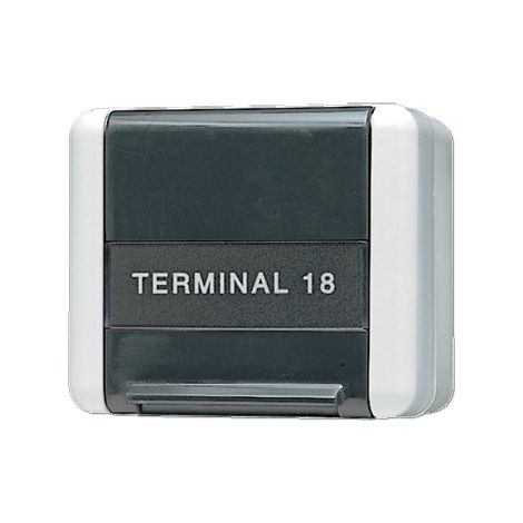 Jung Boîtier de connexion de données simple, avec champ d'inscription, Thermoplast, WG 800, gris 854 W