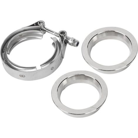 Collier de serrage en V en acier inoxydable avec bride pour tuyau d'échappement automatique (2,0 pouces-51 mm) (1/5)