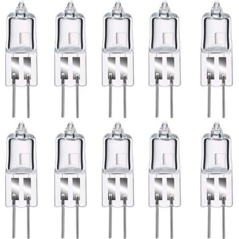 Ampoules halogènes G4 35W 12V, blanc chaud 2800K, gradable capsule transparente 10 pièces (1/4)