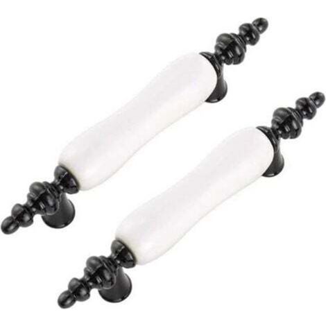 Set di 2 maniglie in ceramica in stile moderno con viti per ante di mobili, credenze e cassetti. (1/4)