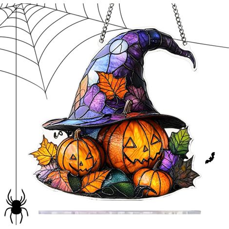 Sonnenfänger Deko Halloween Bleiglas Effekt Fensterdekor 2D